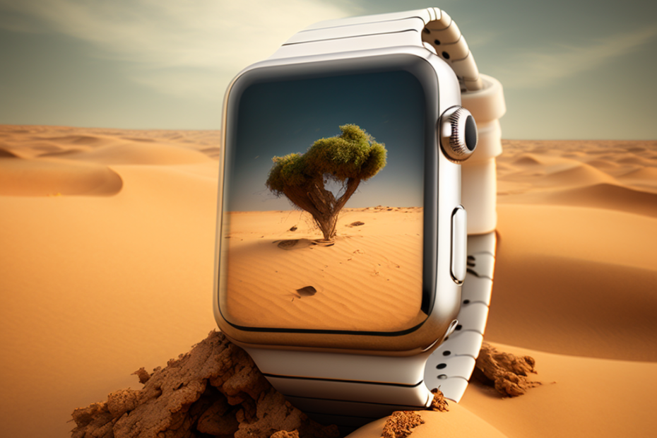 Apple Watch в пустыне